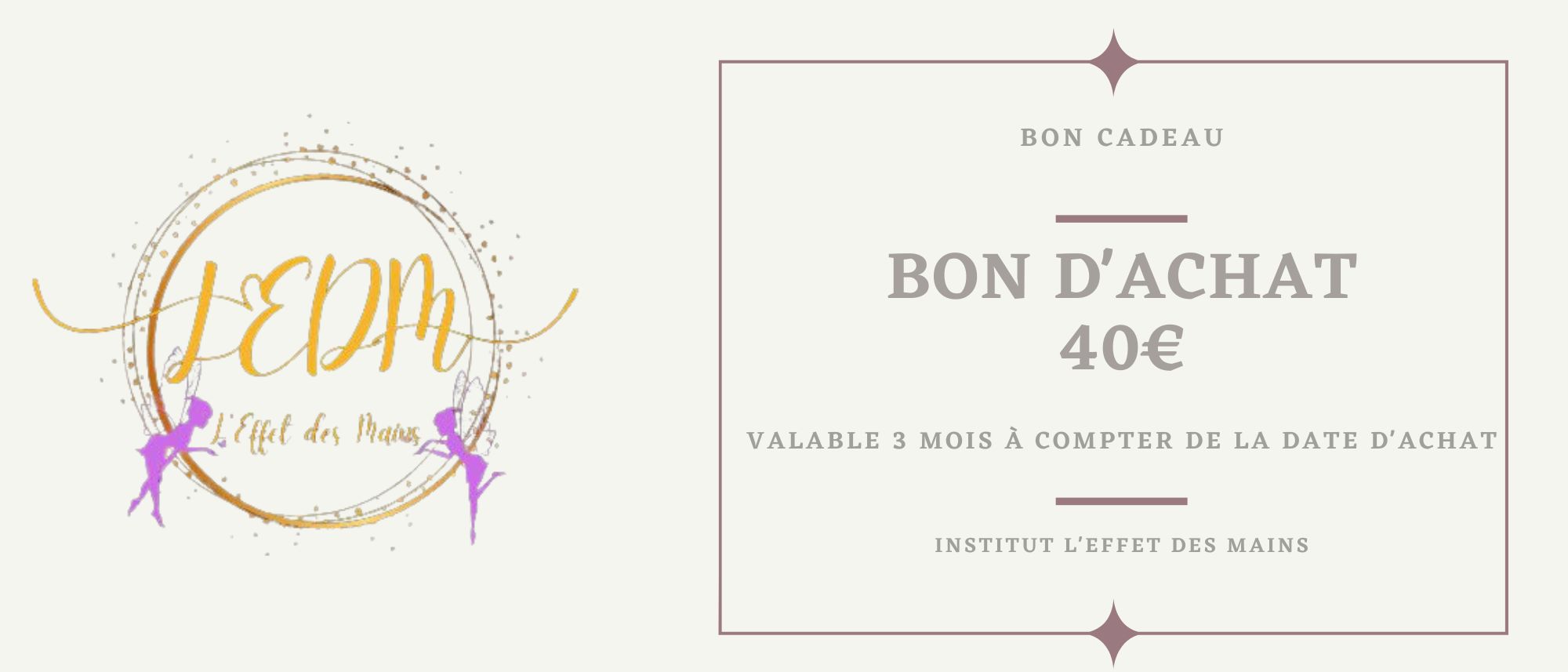 Offrir un bon cadeau Bon d achat 40€