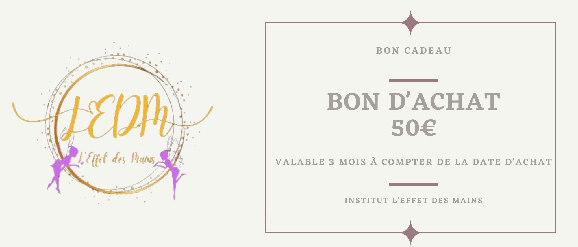 Offrir un bon cadeau Bon d'achat 50€