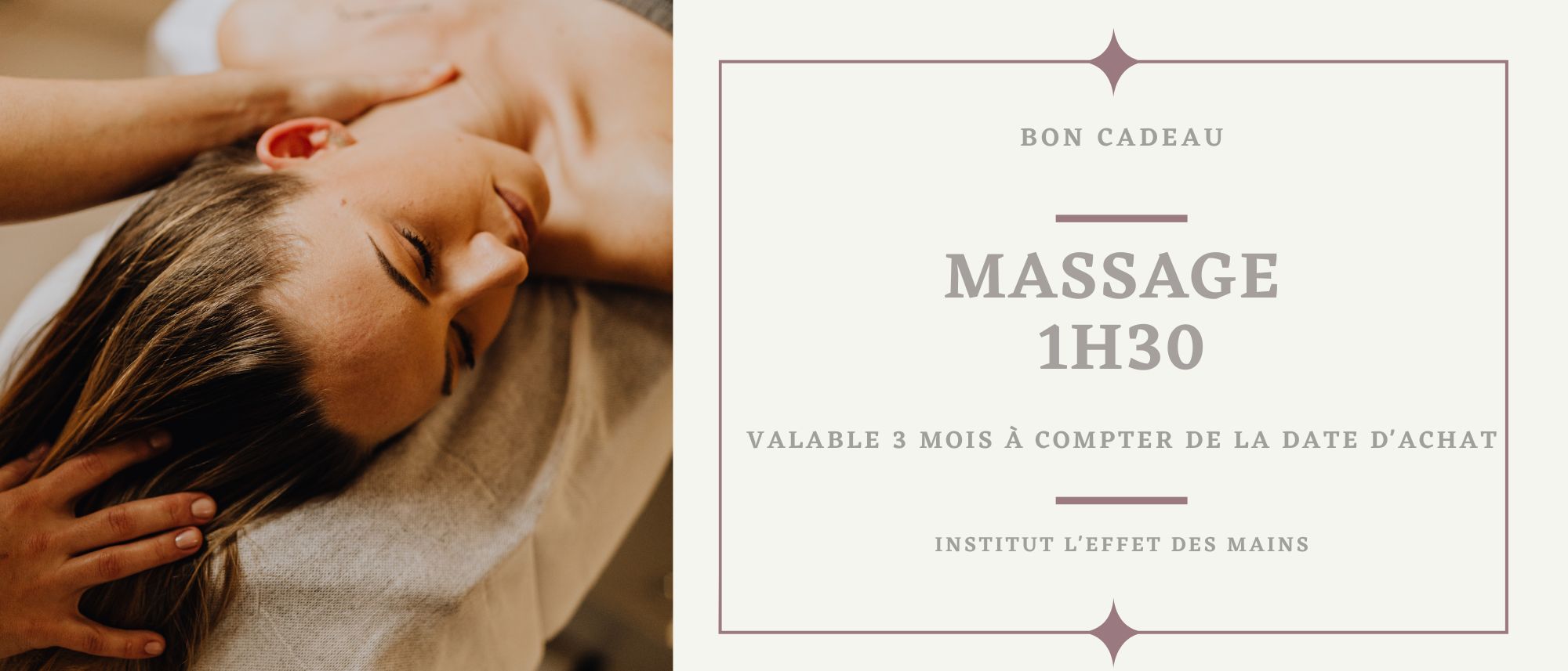 offrir un bon cadeau massage 1h30