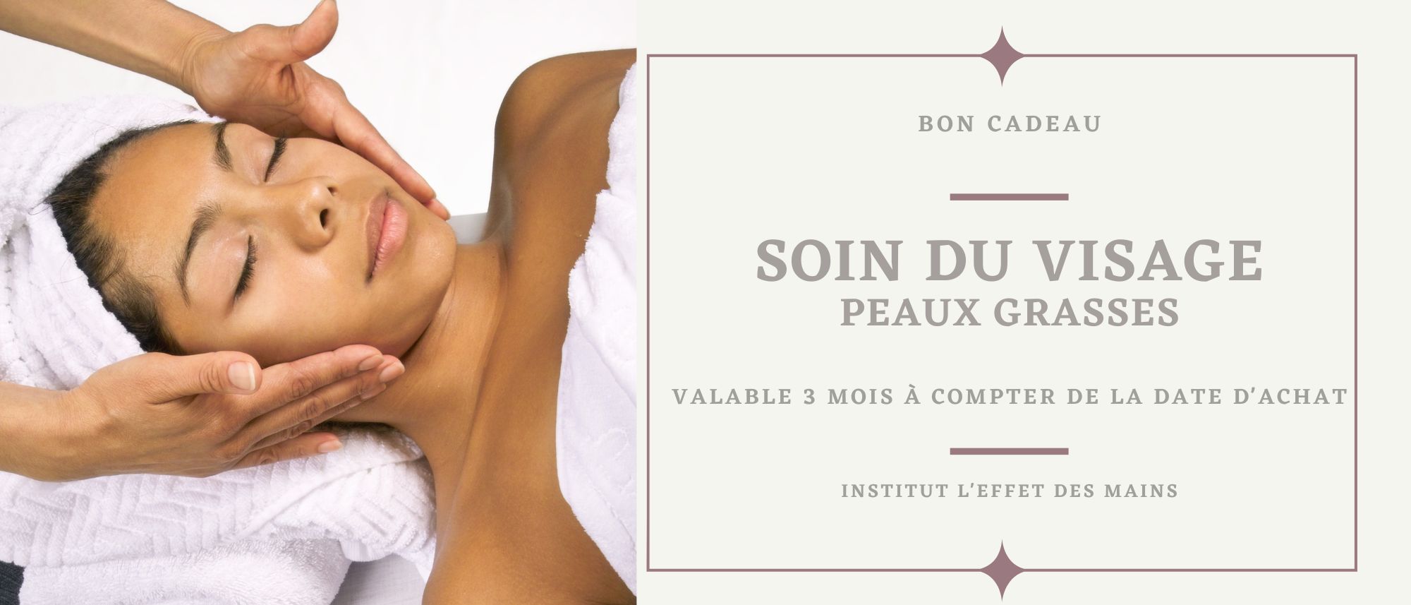 Offrir un bon cadeau soin de visage peaux sèches